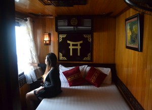 Double Bed Cabin Guest Cabins Onboard, Best Halong Bay Overnight Cruise Tours from Hanoi
