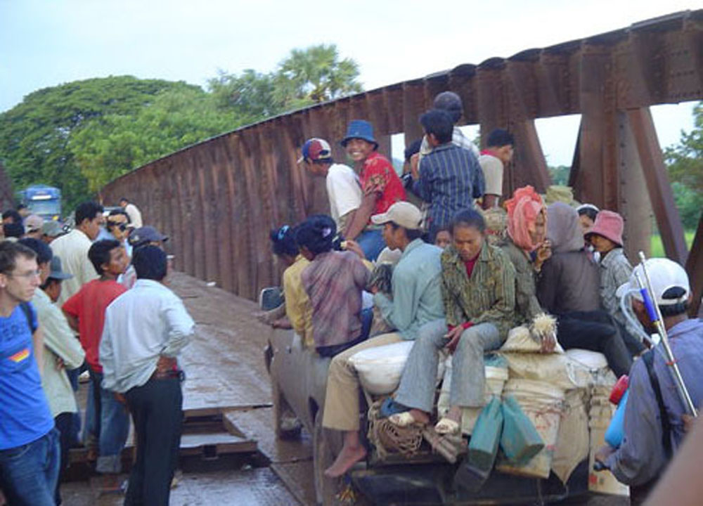 Broken Bridge on Road to Siem Reap Broken Bridge on Road, Bangkok to Siem Reap, Angkor Wat Tour, Cambodia
