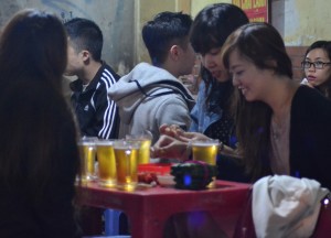 Drinking Bia Hoi, Cha Ca La Vong Hanoi, Vietnamese Food Spiced Fish