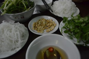 Fish Sauce and Peanuts, Cha Ca La Vong Hanoi, Vietnamese Food Spiced Fish
