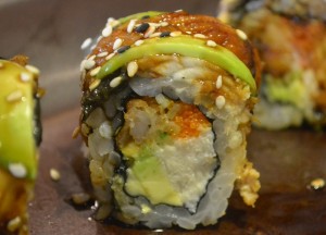 Inside the Dragon Water Eel and Avocado Roll, Isao Sushi Restaurant Bangkok, Sukhumvit 31
